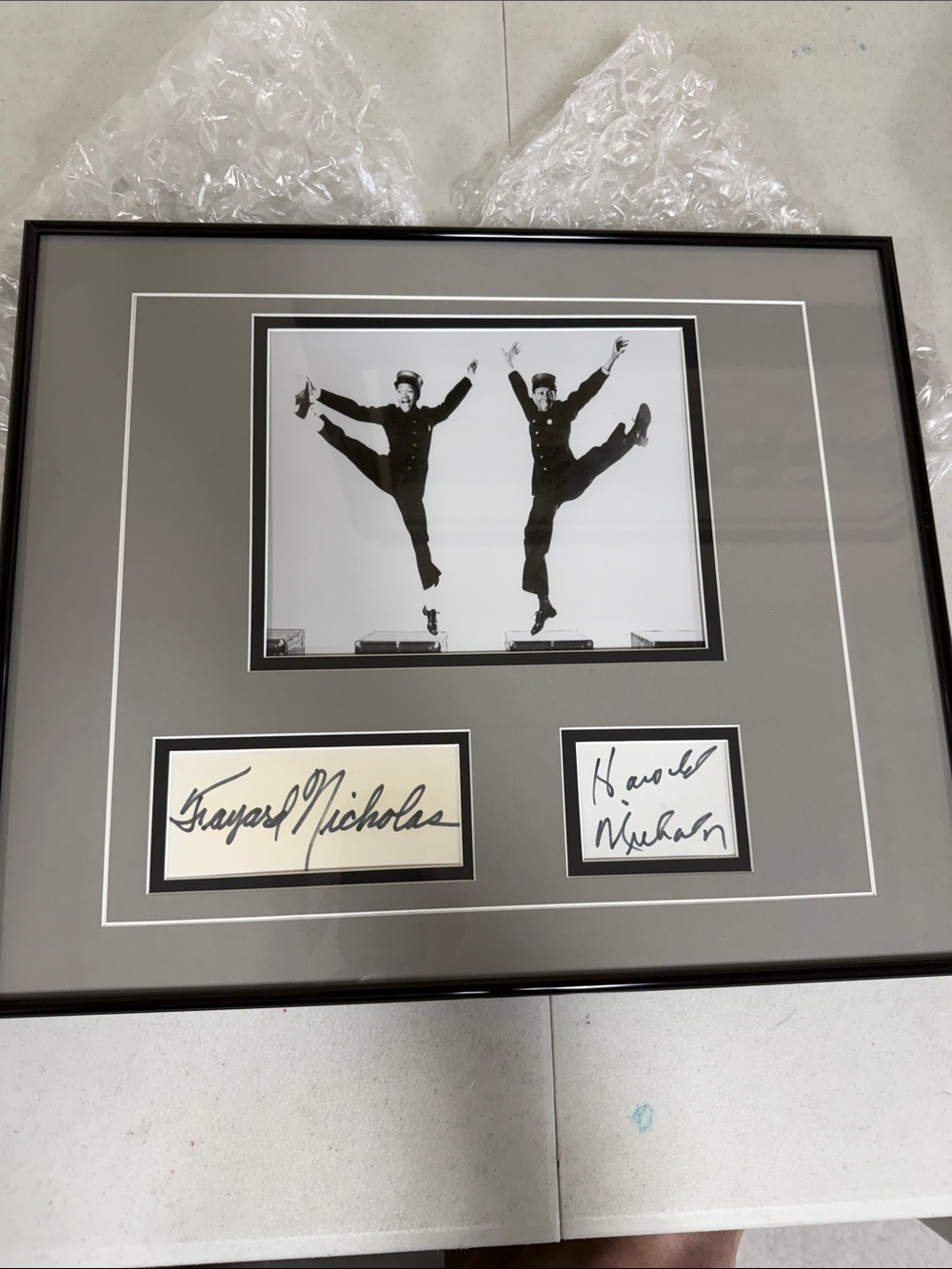 Framed Black & White Dance Photo with Autographs